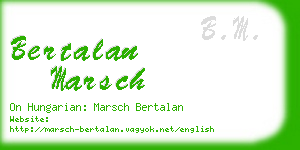 bertalan marsch business card